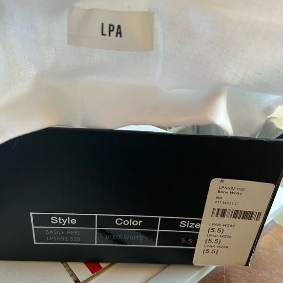 LPA BONE WHITE BASILE HEEL - Picture 4 of 5